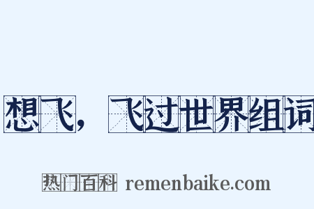 想飞，飞过世界组词是什么意思的图片